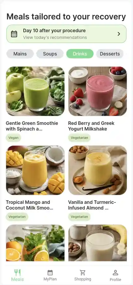 PostSurgNutrition drink selection