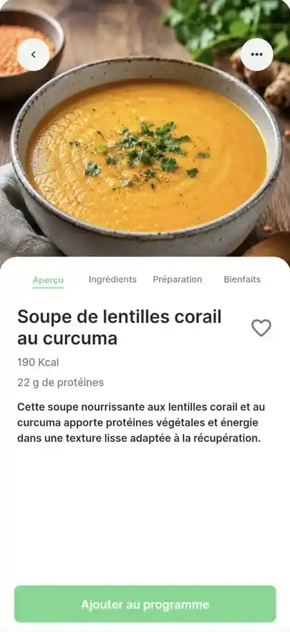 Fiche recette PostSurgNutrition